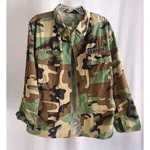 Vintage Thrifted US Marines Jungle Fatigue Streetwear Retro Shirt Jacket